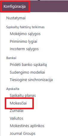 Module Accounting -> Configuration -> Taxes