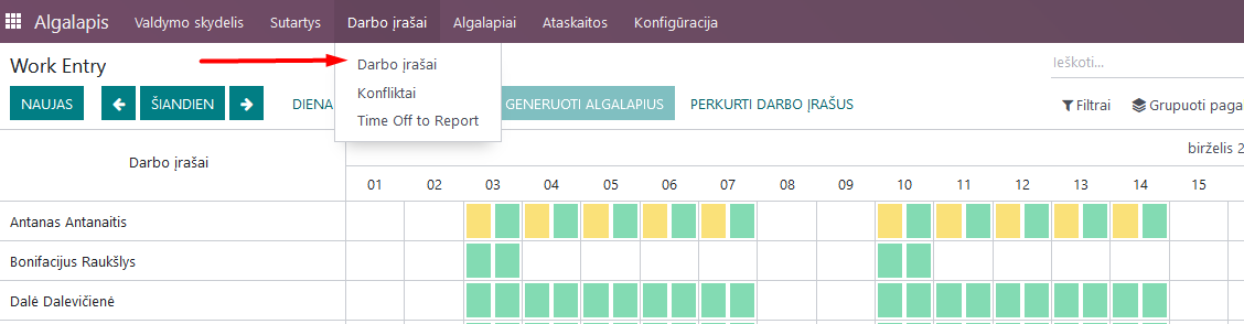 Work Time Ledger