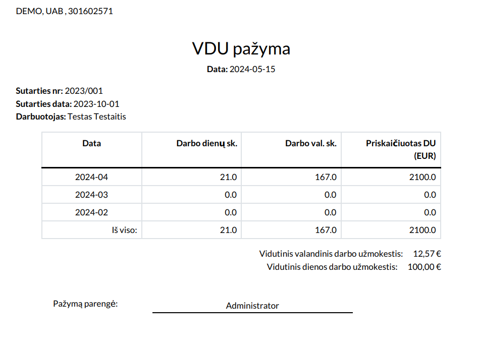 Saved VDU Certificate