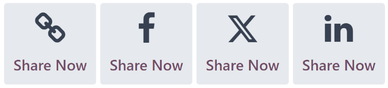 The various sharing icons that appear for each job.