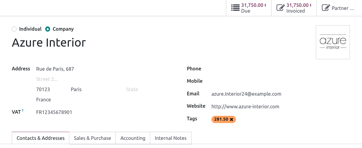 Pridėkite žymą 281.50 kontaktinėje formoje.