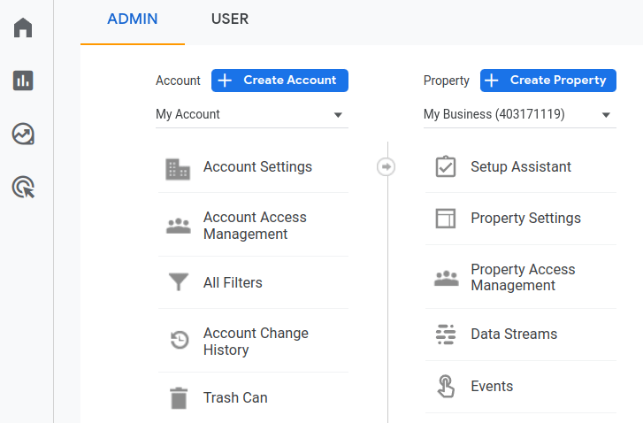 Matavimo ID „Google Analytics“.