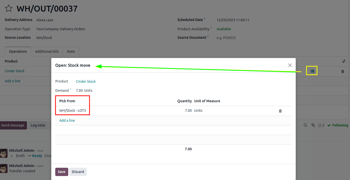 Išsamios operacijos rodo, kuriuos partijos pasirenkamos rinkimui.