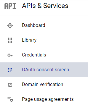 Google OAuth sutikimo pasirinkimo meniu.