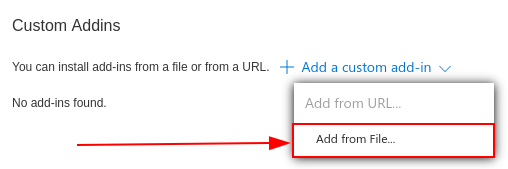 Pasirinktiniai priedai „Outlook“ programoje