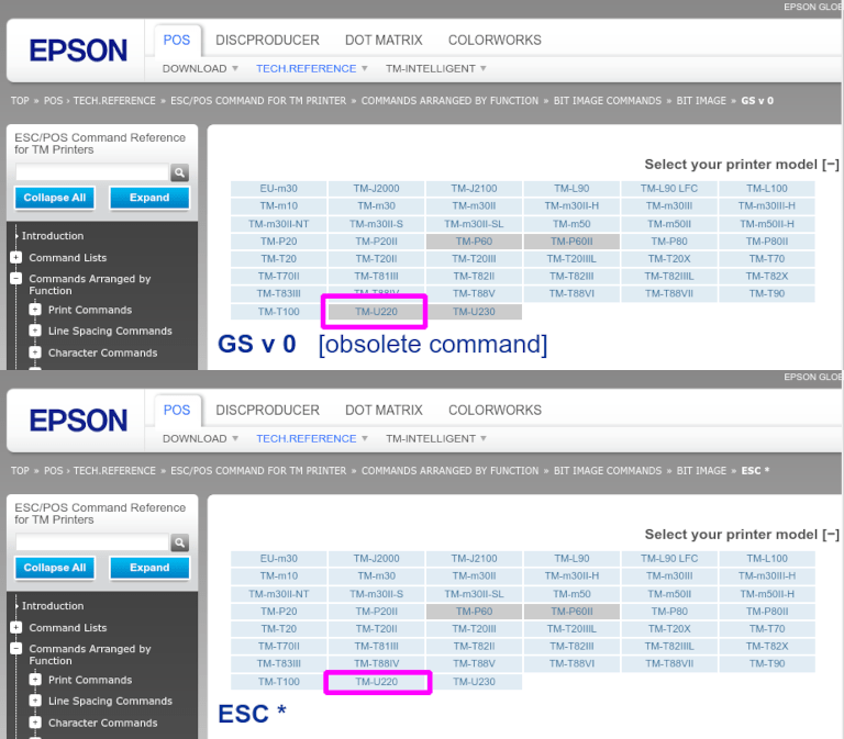 Epson suderinamumo įvertinimas iš Epson svetainės.