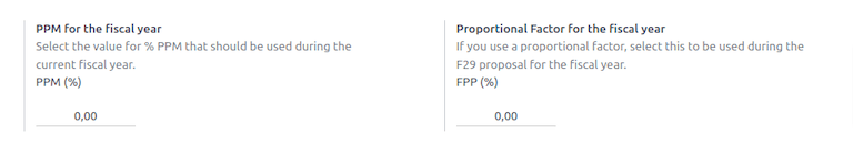 Numatytoji PPM ir proporcingumo veiksnys Propuesta F29 ataskaitai.