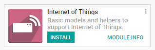 „Daiktų interneto“ (IoT) aplikacija Odoo duomenų bazėje.