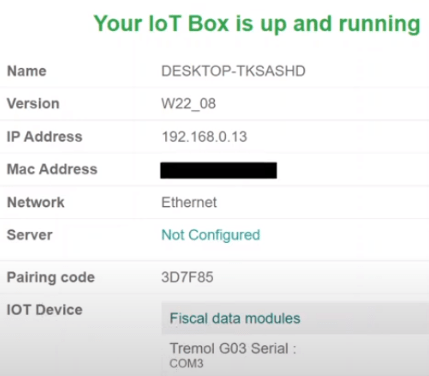 Jūsų IoT dėžutė veikia ir yra pasirengusi naudojimui.