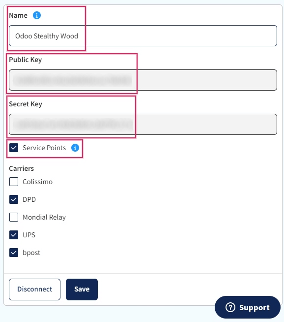 „Sendcloud“ integracijos konfigūravimas ir prisijungimo duomenų gavimas.