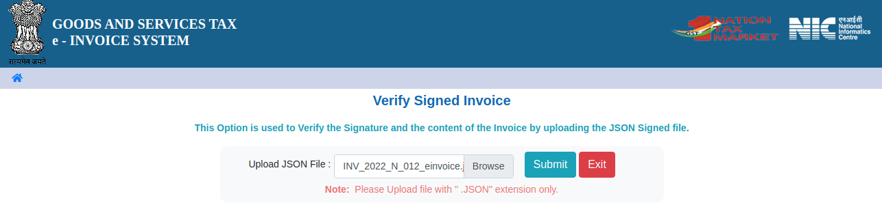 pasirinkite JSON failą sąskaitos faktūros tikrinimui