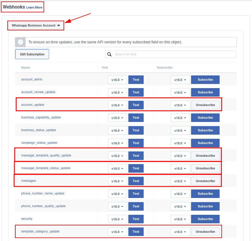 „WhatsApp“ interneto kablys yra nustatomos „Meta“ kūrėjų konsolėje.